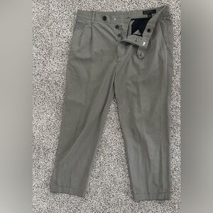 All Saints Men's Khaki Chinos - cropped